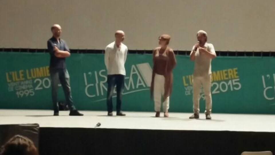 Presentation on stage at L’Isola del Cinema, Rome, 2015.